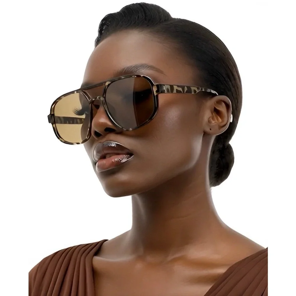 Retro Double Bridge Sunglasses Light‎ Cat Eye Women Sun Glasses Shades UV400 New